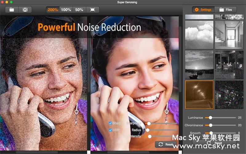 苹果系统专业图片处理降噪软件 Super Denoising 1.2.5
